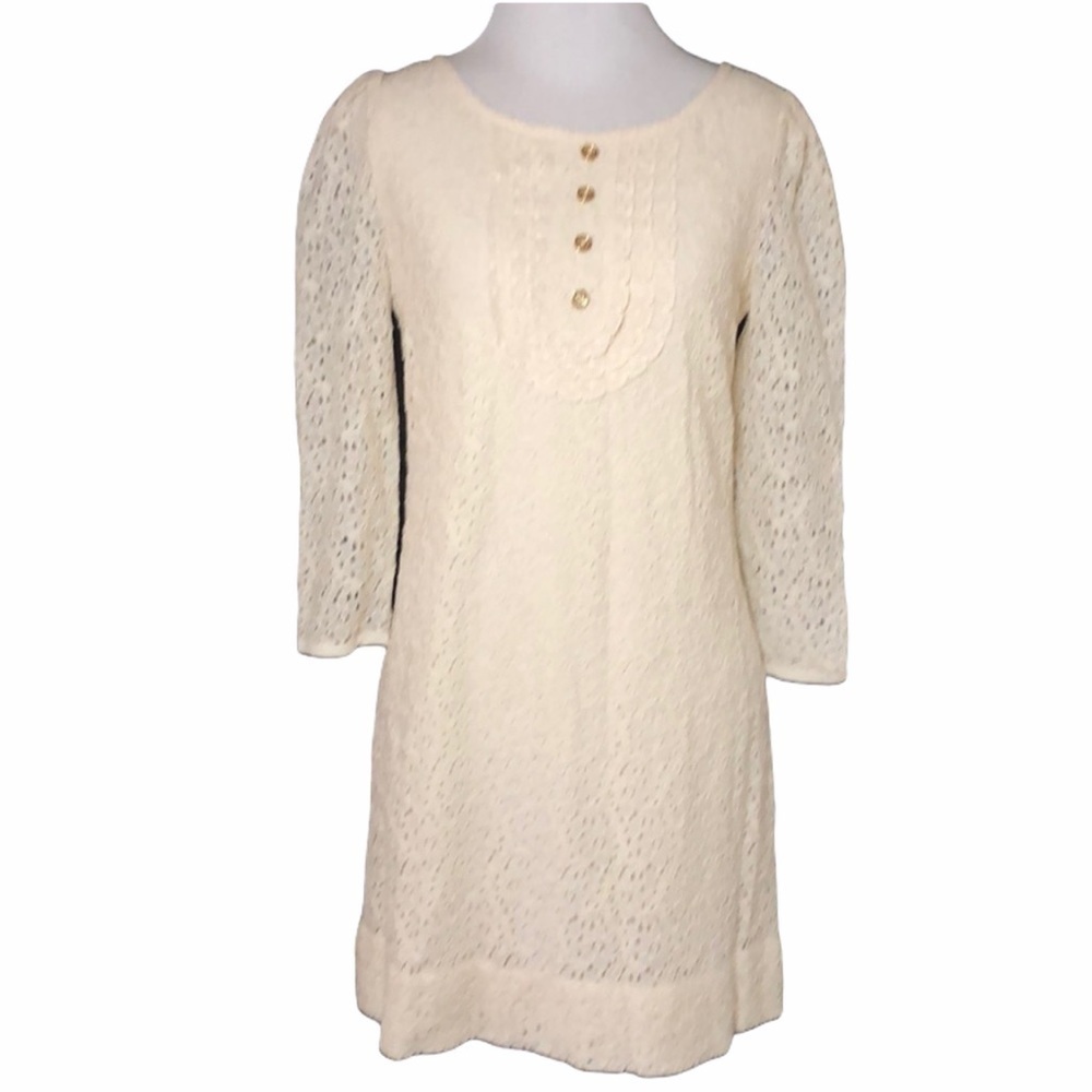 Juicy Couture cream lace dress SZ S